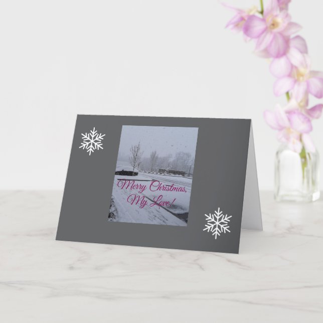 Joyeux Noël, Mon Amour, Carte de voeux pliée (Orchidée)