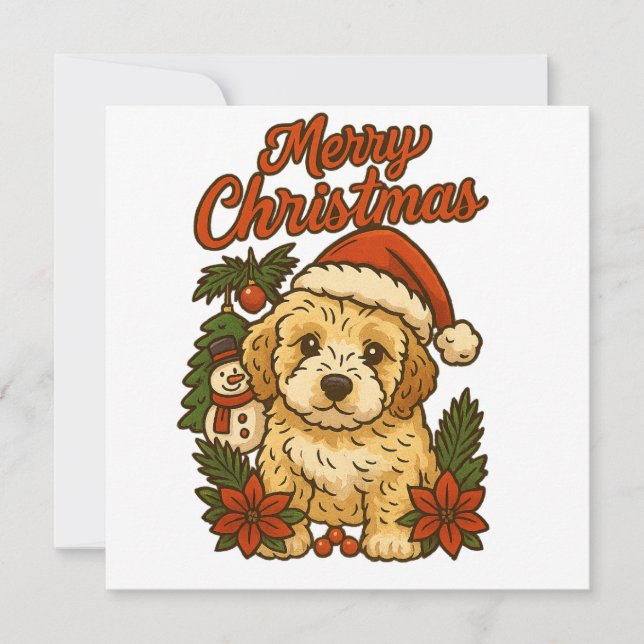 Joyeux Noël motif Cockapoo (Devant)