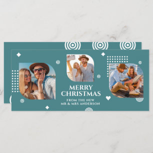 Joyeux Noël Mr & Mrs 3 Photo Collage Moderne