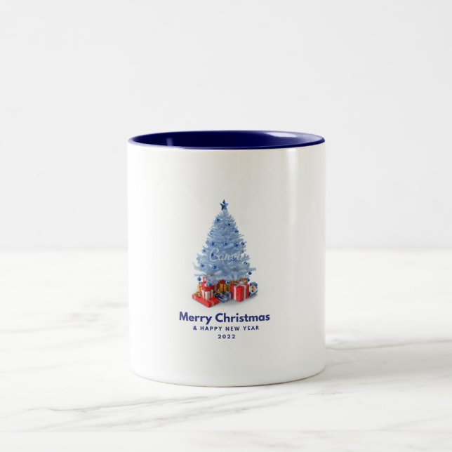 Joyeux Noël Mug Arbre à parapluies et Cadeaux (Centre)