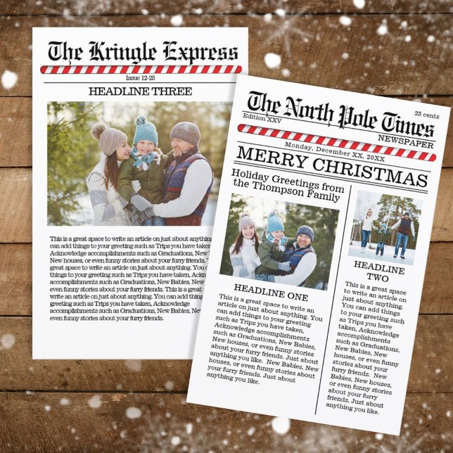 Joyeux Noël Multi Photo Plaisir Pôle Nord Budget (Créateur téléchargé)