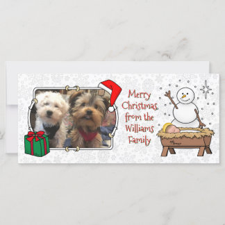 Joyeux Noël Nativité bébé Jésus Snowman