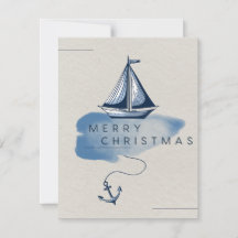 Joyeux Noël Nautique Carte de vacances