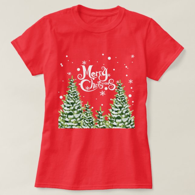 Joyeux Noël Neiges T-shirt Noël (Design devant)