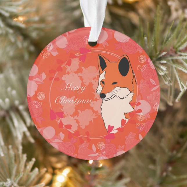 joyeux noël, noël,renard,fleurs, nature, ca (Arbre)