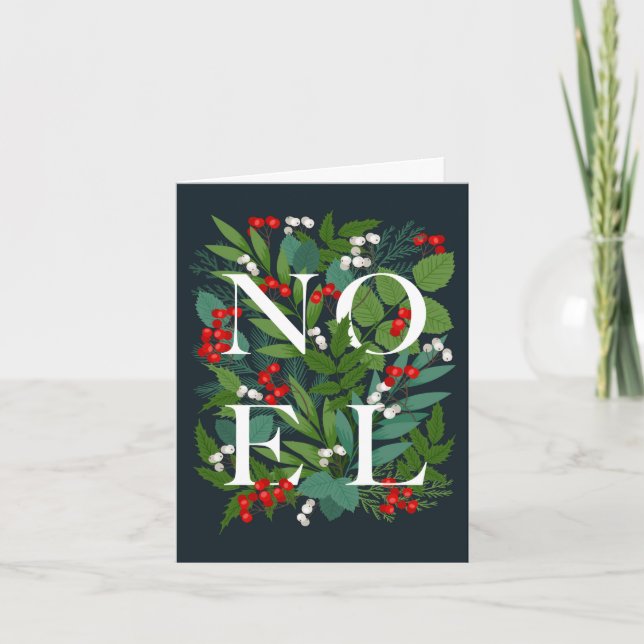 Joyeux Noël NOEL Rustique Carte de vœux d'entrepri (Devant)