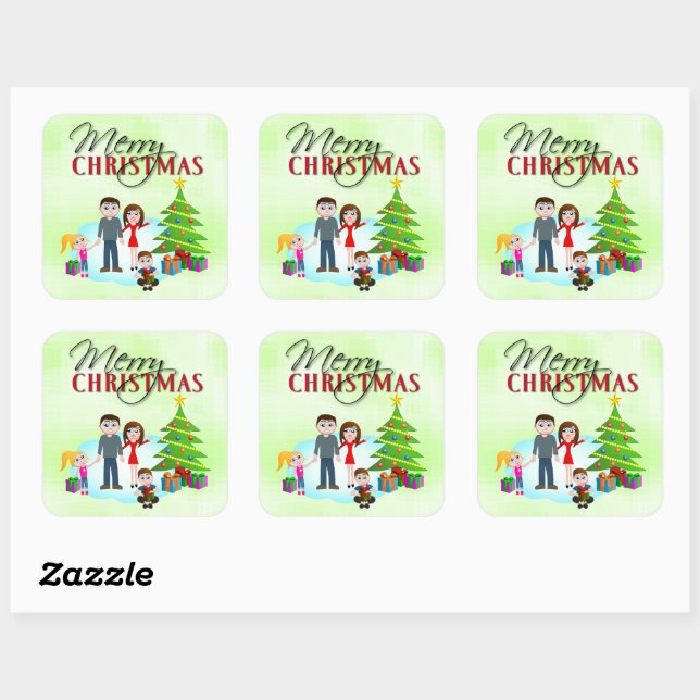 Joyeux Noël Noël Stickers Carré du matin (Feuille)