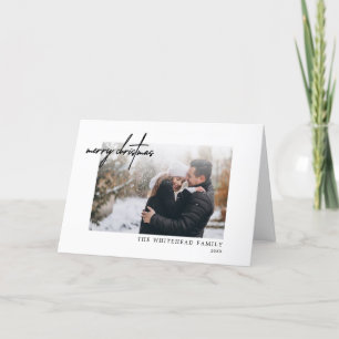 Joyeux Noël noir blanc carte minimale