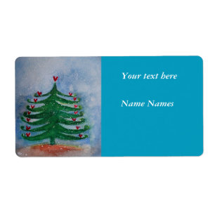 Joyeux Noël Nouvel An Étiquette de vacances