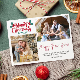 Joyeux Noël Nouvel An Voeux Famille Photo