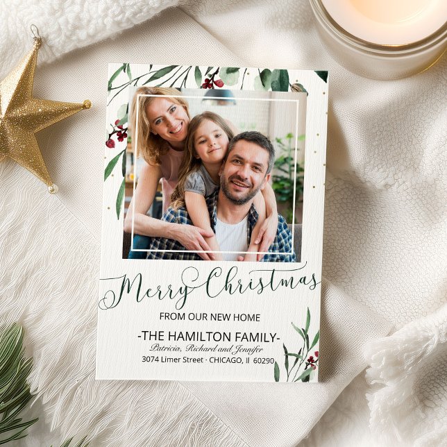 Joyeux Noël Nouvelle maison Faire-part mobile Phot (Créateur téléchargé)