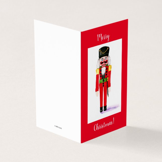 Joyeux Noël Nutcracker Carte de voeux (Outside)