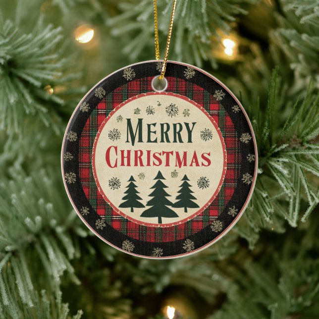 Joyeux Noël Ornement de Noël Unique (Arbre)