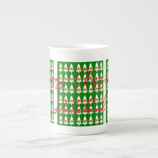Joyeux Noël Os de porc Chine Mug Green (Devant)