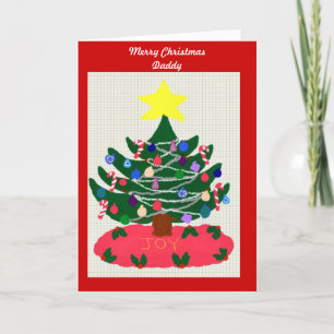 Joyeux Noël Papa Noël Arbre de Noël Carte de vacan