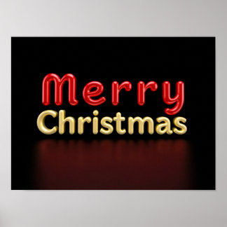 Joyeux Noël Papier Affiche de Typographie Luxueuse