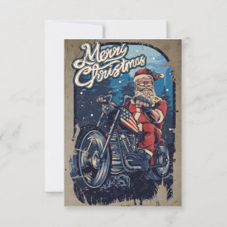 Joyeux Noël Père Noël Biker USA