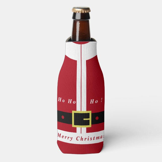 Joyeux Noël Père Noël Bottle Glacière Drôle cadeau (Bottle Devant)