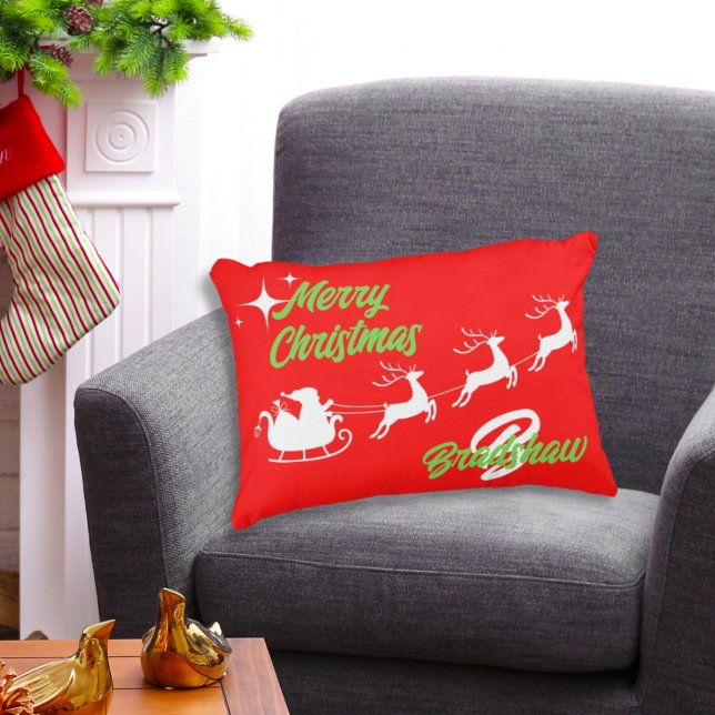 Joyeux Noël Père Noël  d'accentuation Coussin (Créateur téléchargé)
