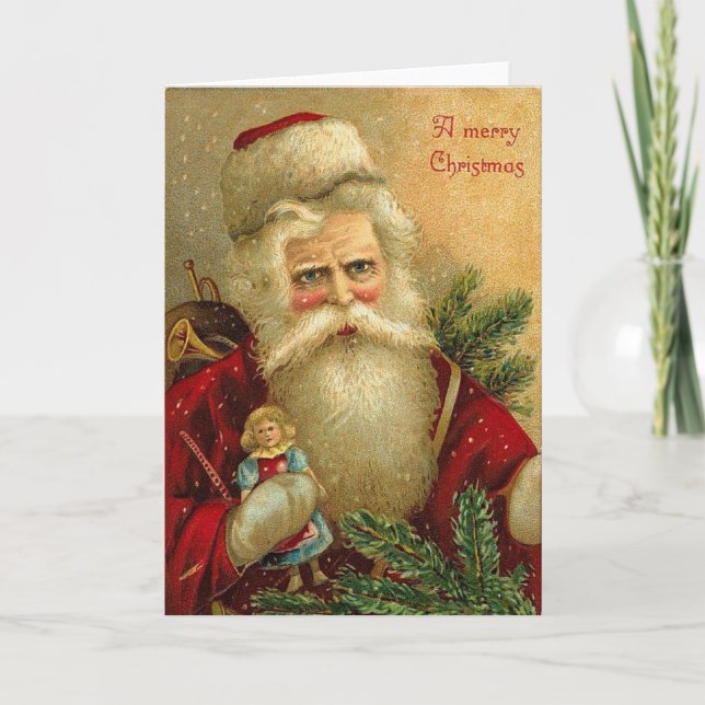 Joyeux Noël Père Noël et carte poupée (Devant)