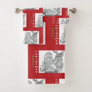 Joyeux Noël Père Noël et rennes