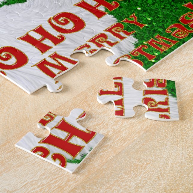 Joyeux Noël Père Noël Face-Jigsaw Puzzle (Côté)