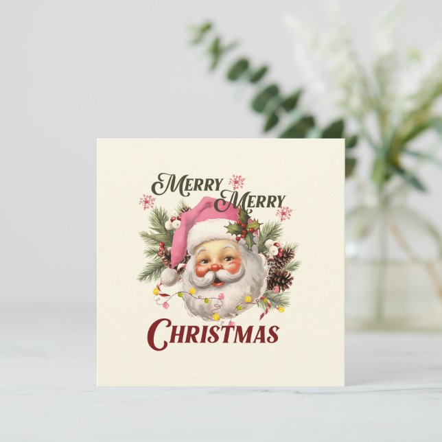 Joyeux Noël - Père Noël rose (Debout devant)