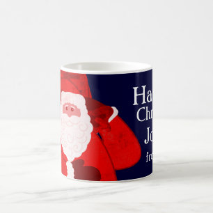 Joyeux Noël Père Noël rouge / bleu garçons mug