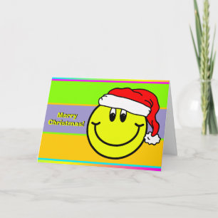 Joyeux Noël Père Noël Smiling Visage Carte de voeu