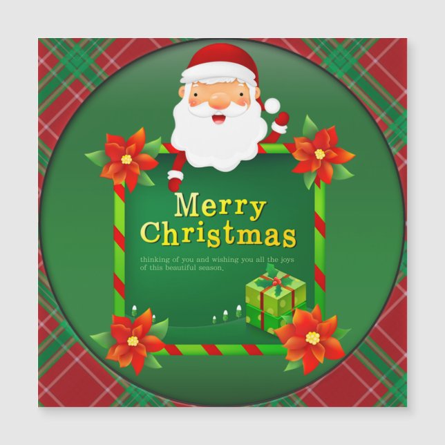 Joyeux Noël Père Noël Tartan Plaid (Devant)