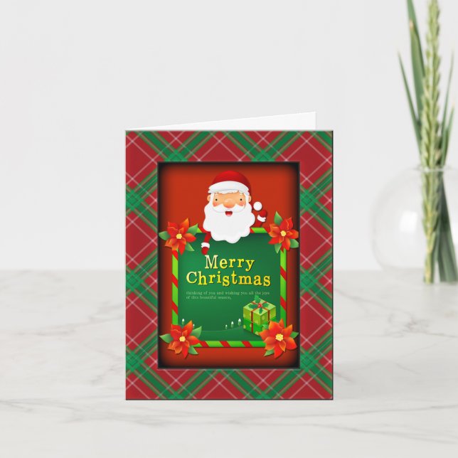 Joyeux Noël Père Noël Tartan Plaid (Devant)