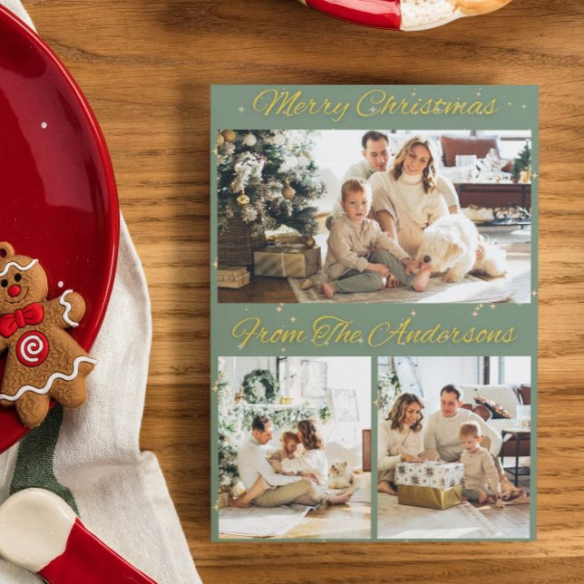 Joyeux Noël Personnalisé Carte photo de famille (Créateur téléchargé)