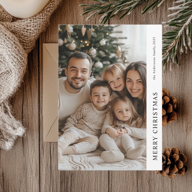 Joyeux Noël Personnalisé Carte photo de famille (Créateur téléchargé)