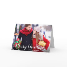 Joyeux Noël Photo Couple Carte de remplissage WS