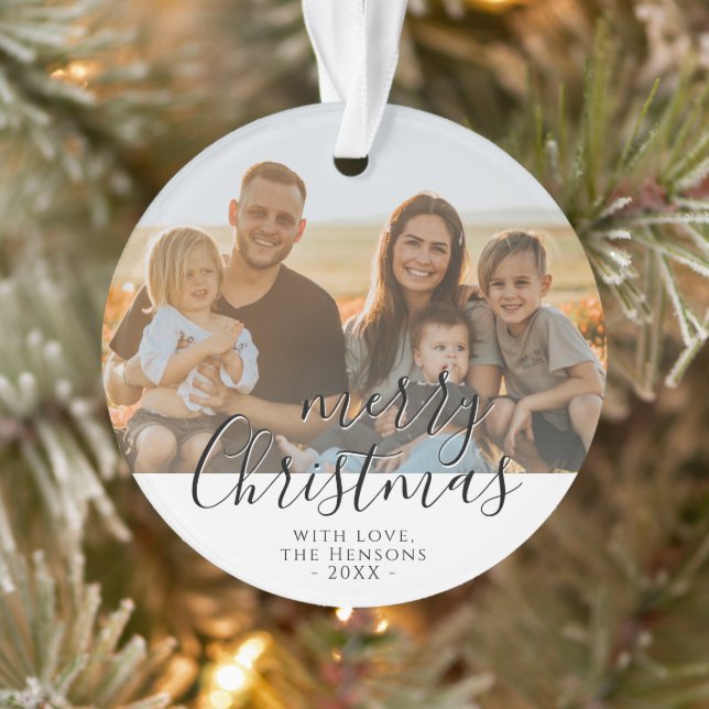 Joyeux Noël Photo de famille avec texte (Arbre)