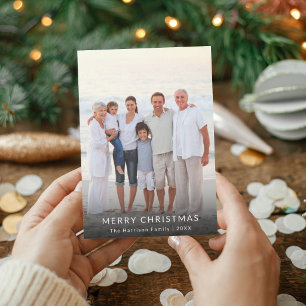 Joyeux Noël Photo de famille Carte de vœux de fête