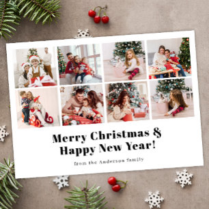 Joyeux Noël Photo moderne Carte de jour férié magn
