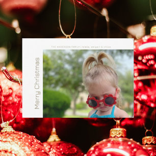 Joyeux Noël photo simple carte de vacances