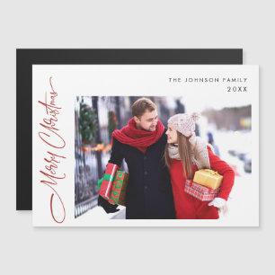 Joyeux Noël PHOTO Vacances Carte magnétique