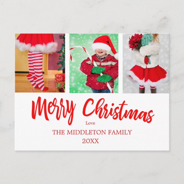 Joyeux Noël Photos de voeux de Noël Carte postale (Devant)