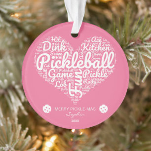 Joyeux Noël Pickleball Word Art personnalisé