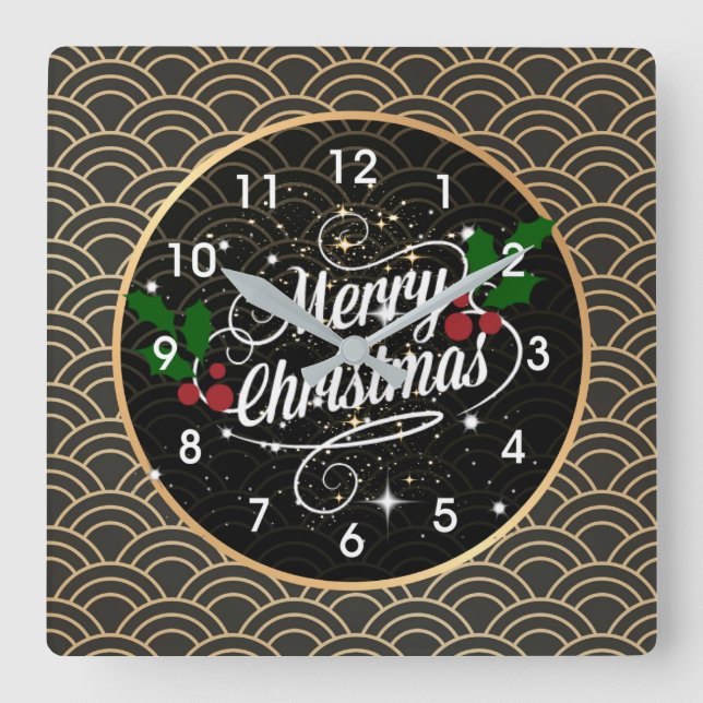 Joyeux Noël, populaire horloge murale acrylique (Recto)