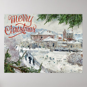 Joyeux Noël. Poster Claude Monet