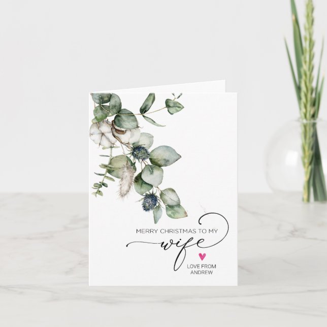 Joyeux Noël pour la femme de la carte de mari (Devant)