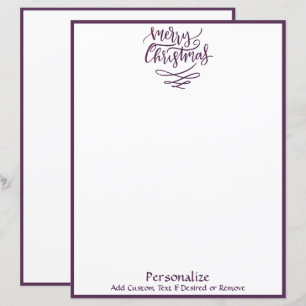 Joyeux Noël Purple Holiday Personnalisé