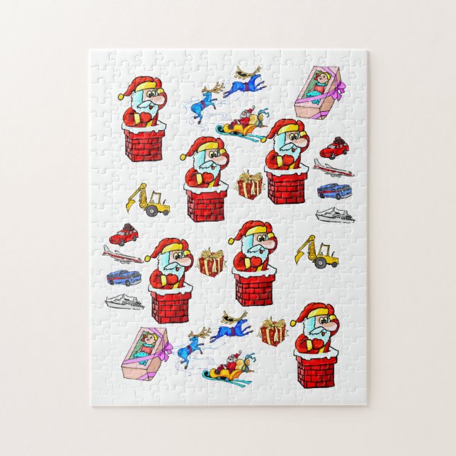 Joyeux Noël Puzzle Joyeux Noël Père Noël Jouets (Vertical)