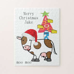 Joyeux Noël Puzzle Noël Vache Cheese