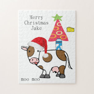 Joyeux Noël Puzzle Noël Vache Cheese