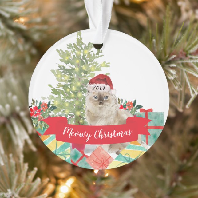 Joyeux Noël Ragdoll Chat (Arbre)