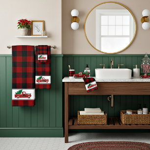 Joyeux Noël ramassage et arbre Serviette de bain e